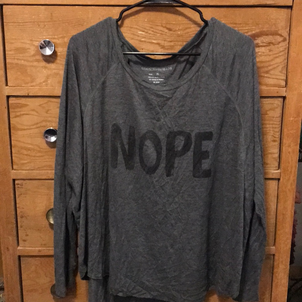 Grey graphic top